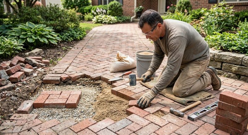 Brick Driveway Repair in Peoria, IL