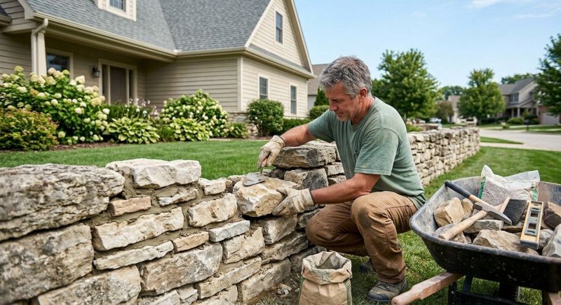 Brick Fence Repair in Peoria, IL