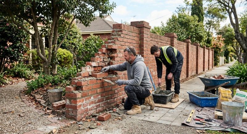 Brick Fence Repair in Peoria, IL