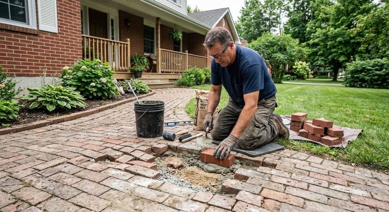 Brick Flatwork Repair in Tazewell County, IL