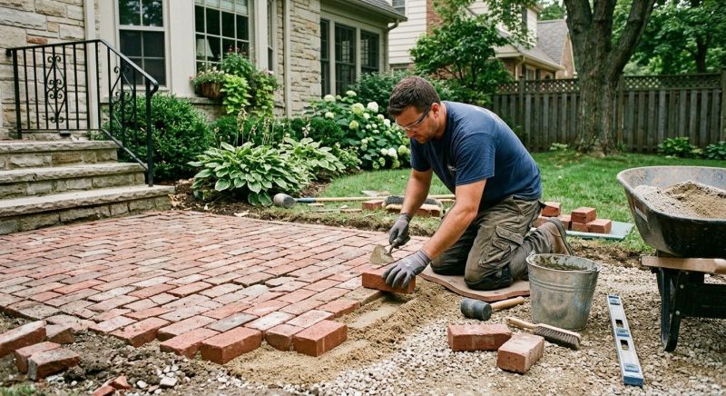 Brick Hardscape Repair in Peoria, IL