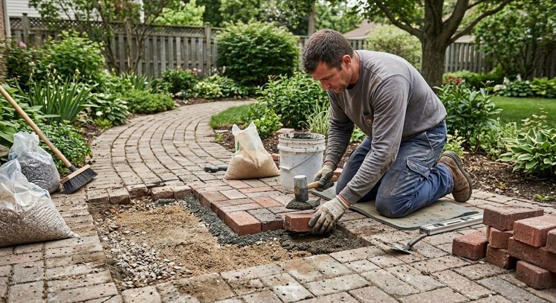 Brick Pathway Repair in Peoria, IL