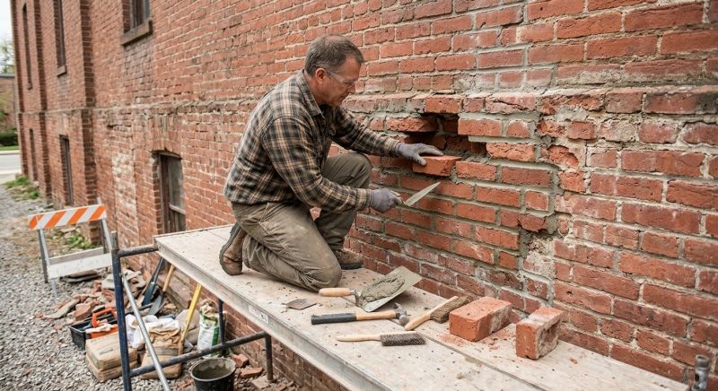 Brick Stairs Repair in East Peoria, IL