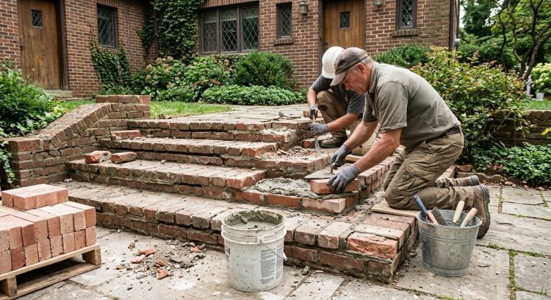 Brick Stairs Repair in Princeville, IL
