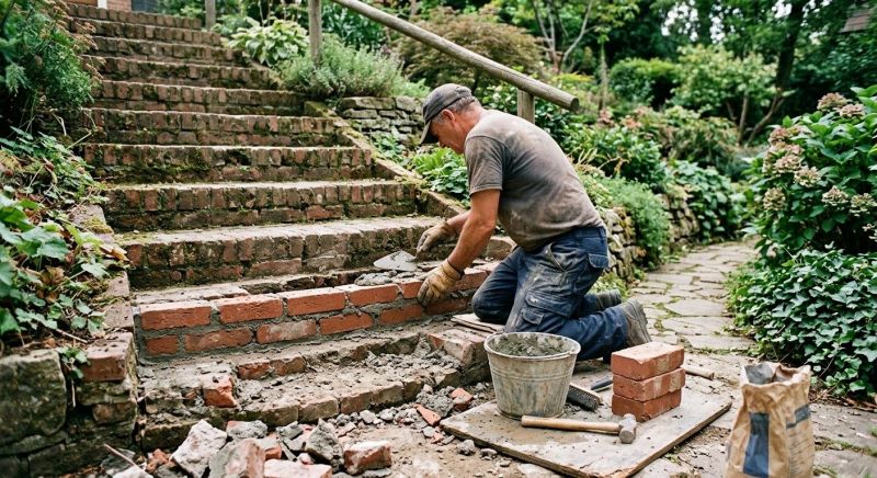 Brick Steps Repair in Peoria, IL