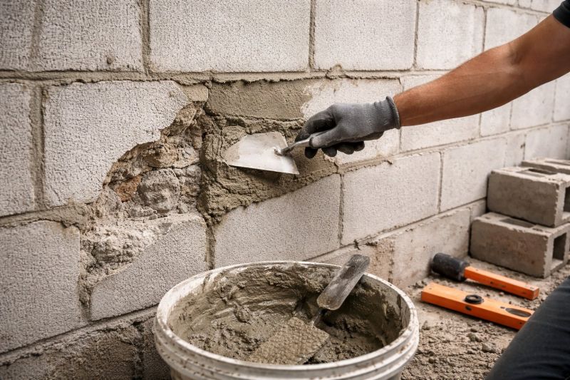 Cinder Block Wall Repair in Peoria County, IL