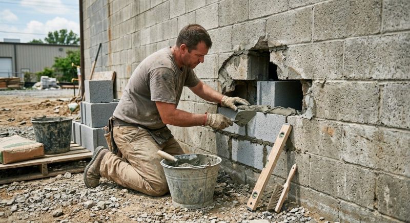 Concrete Block Repair in Canton, IL