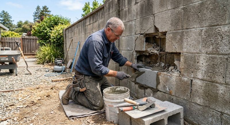 Concrete Block Repair in Morton, IL