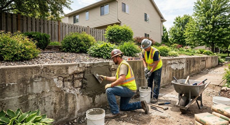 Rock Wall Repair in Peoria, IL