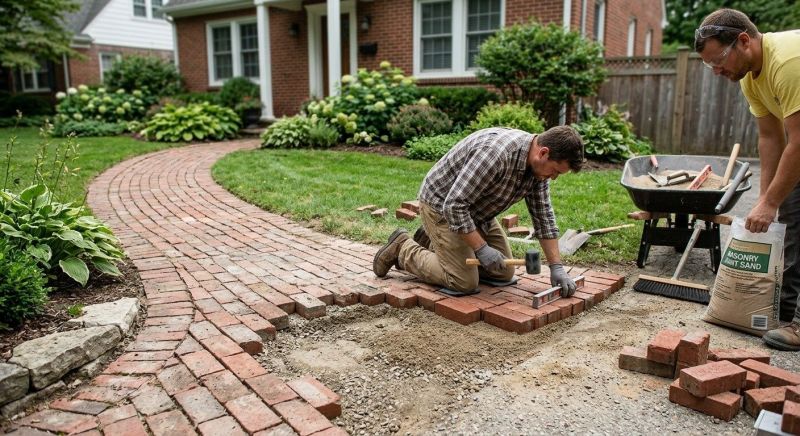 Stone Walkway Repair in Peoria, IL